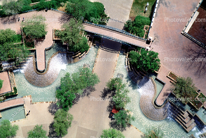 arc, arch, path, walkway, garden, lawn, footbridge, Water Fountain, aquatics, San Antonio, 25 March 1993