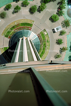 Looking Straight Down the Tower of the Americas, San Antonio, 25 March 1993