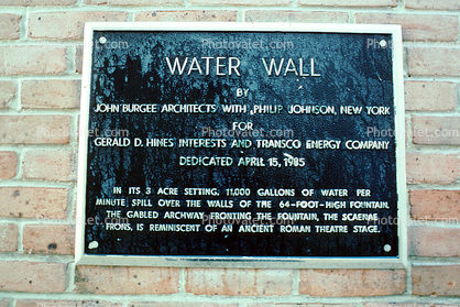 Water Wall, Houston, 3 January 1994