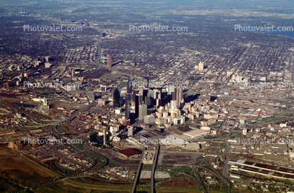 Downtown Dallas, skyscrapers, buildings, 23 January 1995
