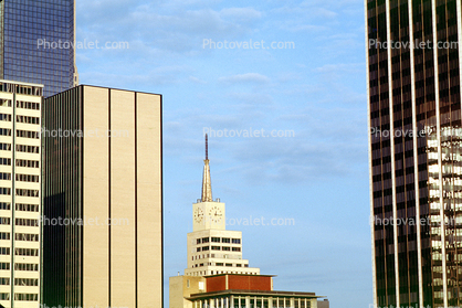 Dallas Skyline, buildings, skyscrapers, clock tower, 21 May 1995