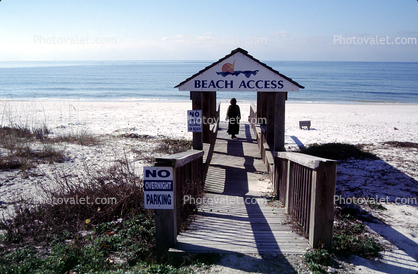 Beach Access Footbridge, beach, sand, person