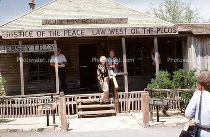 Judge Roy Bean, The Jersey Lilly, Justice of the Peace, Langtry, tourists, people