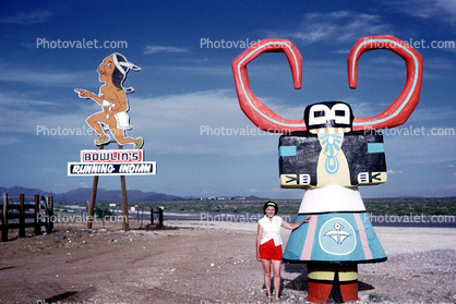American Indian, Thunderbird, Kachina Doll, Bowlin's Running Indian Curio Store, Hopi Art, June 1972, 1970s