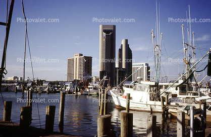 Docks, Harbor, Skyline, buildings, skyscrapers, Corpus Christi