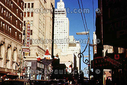 Adolphu Hotel, Clock Tower, buildings, November 1964, 1960s