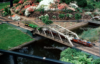 Truss Bridge, River, Mini Europe, Miniature Model Park, Bruparck