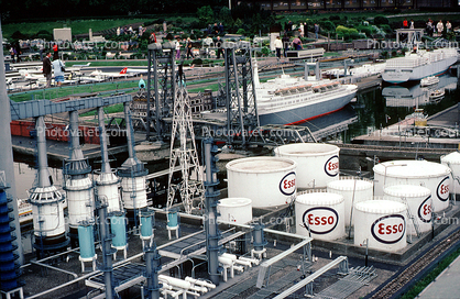 Esso Oil Refinery, Tanks, Harbor