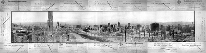 Panorama, Destroyed Buildings, Collapse, 1906 San Francisco Earthquake