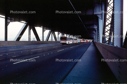 Buses stuck on the Bay bridge, Loma Prieta Earthquake (1989), 1980s