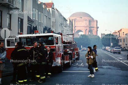 Marina District, Loma Prieta Earthquake (1989), 1980s, Fire Truck
