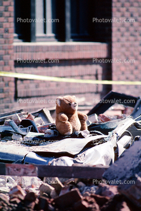 Teddy Bear, south of Market, SOMA, Loma Prieta Earthquake, (1989), 1980s