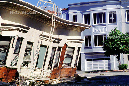 Collapsed Home, Marina district, Loma Prieta Earthquake (1989), 1980s