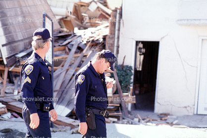 Police, Marina district, Loma Prieta Earthquake (1989), 1980s