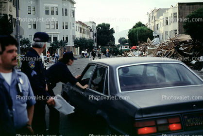 Police, Car, Marina district, Loma Prieta Earthquake (1989), 1980s