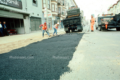 Street Repair, Dump Truck, Loma Prieta Earthquake (1989), 1980s, MRO