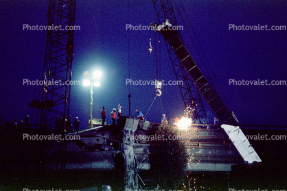 Telescoping Crane, Sparks, Pancake Collapse, Cypress Freeway, Loma Prieta Earthquake (1989), 1980s