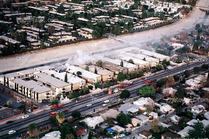 Building Fire, Collapse, Northridge Earthquake Jan 1994
