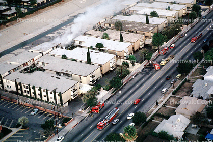 Building Fire, Northridge Earthquake Jan 1994, Collapse