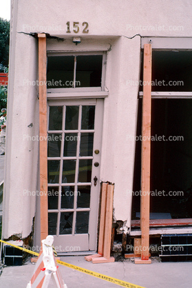 Door, Doorway, buttress, Building Collapse, Northridge Earthquake Jan 1994