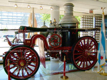 1907 Ahrens-Steam Fire Engine, Chicago, Horse-drawn Steam Pumper, Pump