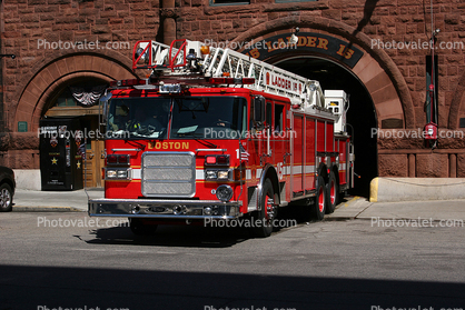 Spartan Ladder Truck, Fire Engine, Pierce, Boston