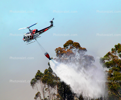 Cal Fire UH-1H Super Huey, TRVFD, Stony Point Road Fire, Sonoma County