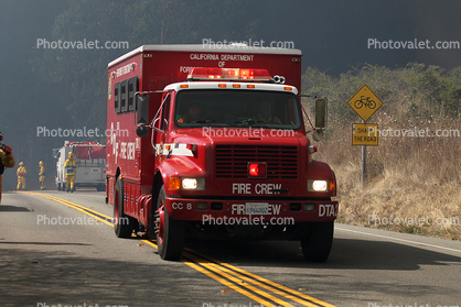 Cal Fire, California Department of Corrections, Fire Crew, DTA, Wildland Fire, PCH, Pacific Coast Highway