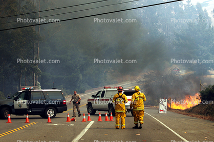 Wildland Fire, PCH, Pacific Coast Highway, CHP