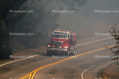 Water Tender, tanker, Wildland Fire, PCH, Pacific Coast Highway