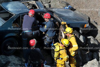 Bodega Bay Car Over Cliff, Multi Agency Training