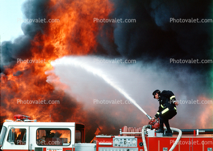 Fire, Water, Flames, Seagrave Truck, Flames from hell