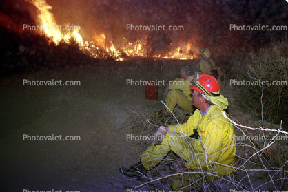 Lighting a Backfire, Malibu Fire, California, grass fire, wildfire, Wild land Fire