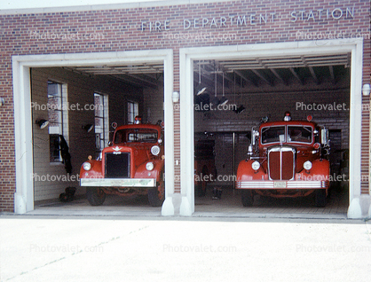 Fire Department Station, Detroit, Michigan, Mack Truck, 1971, 1970s