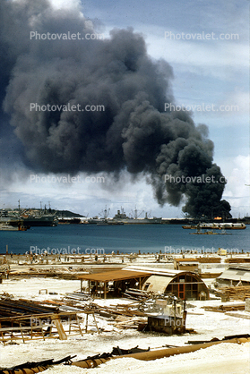 Big Fire, Smoke, USN Navy Base