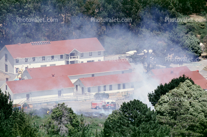 Buildings, Fire, Red Roof, Fort Baker, Marin County, California