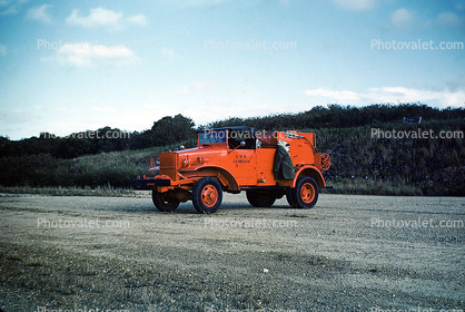 USN Fire Engine, United States Navy, Dodge Truck, 1954, 1950s