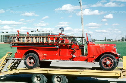 Trailer, Osage Fire Dept., Fire Engine, Iowa, 1977