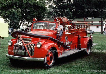 1941 Chevy-Central Fire Engine, Pinckneyville Fire Dept., Pinckneyville Illinois, 1979, 1970s, 1940s