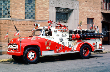 Ford Fire Engine, Stowe TWP V.F.D., Presston, McKees Rocks Pennsylvania, 1950s