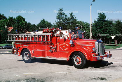 Columbia Fire Dept., Mack Fire Engine, 1950s