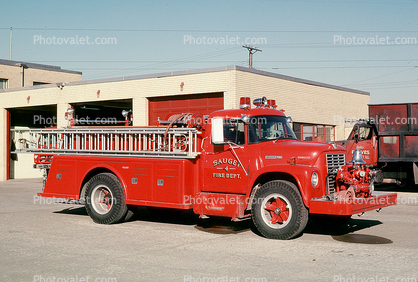 Loadstar 1700, International Harvester Fire Engine, SFD, garage, Sauget Illinois