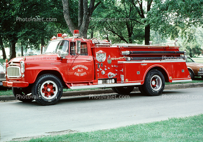 Fire Engine, Murphysboro Fire Dept. No.7, International Harvester Truck, Illinois, 1950s