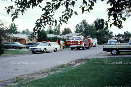 Fire Engine, Horrigans House, Wheat Ridge, Colorado, 1976, 1970s, 1950s