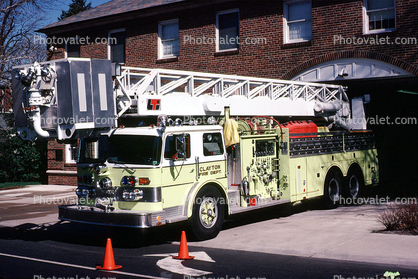 Fire Truck, Clayton Fire Dept., Ladder, Clayton, Missouri