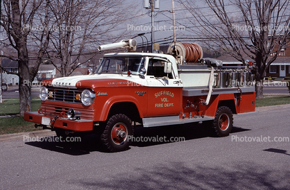 Brush Fire Dept, Apparatus, Suffield Volunteer Fire Dept, 1966 Dodge 300 Power Wagon, Farrar, 1960s