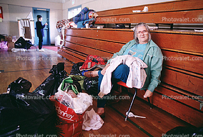 Flood Victims in a shelter, Northern California