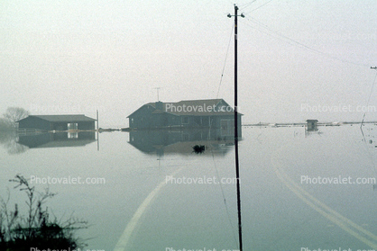 Flooded Neighborhood, Homes, Houses, Northern California
