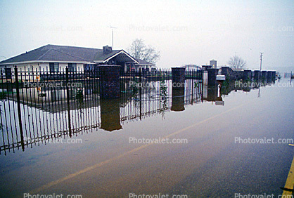 Flooded Neighborhood, Homes, Houses, Northern California