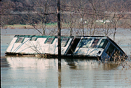 Flooded Trailer Home, House, Louisville, Kentucky